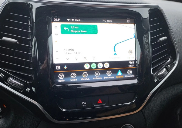 Jeep Cherokee cena 97000 przebieg: 69500, rok produkcji 2020 z Proszowice małe 16